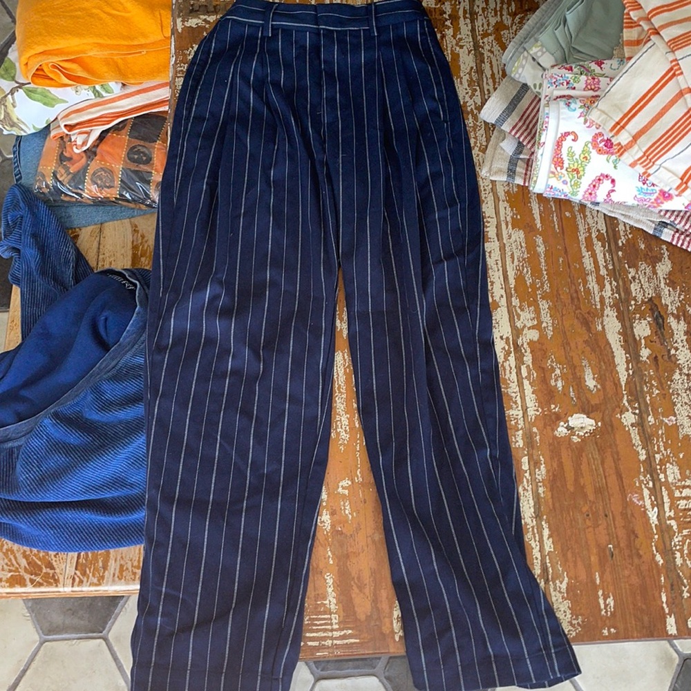 Urban striped navy pants